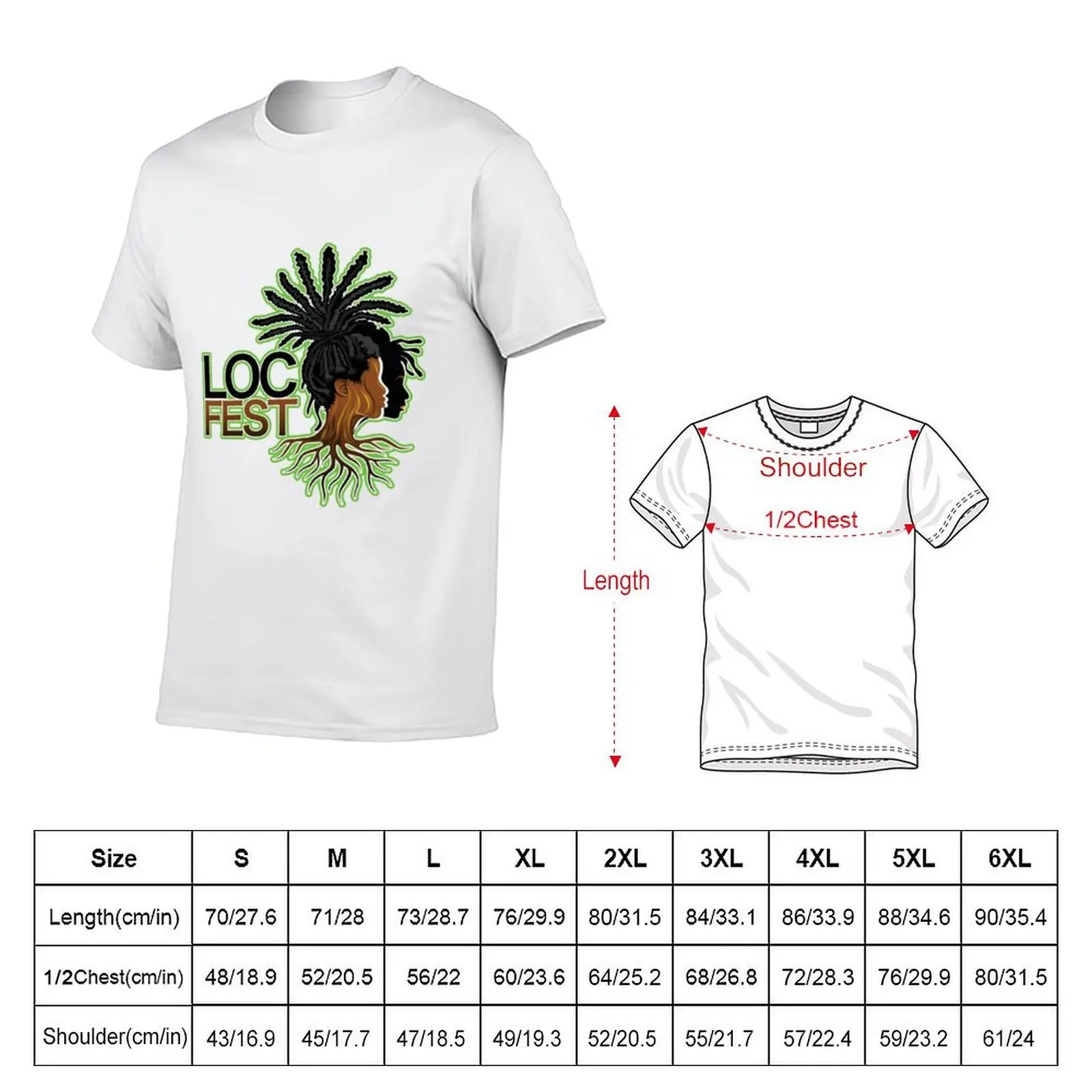 Roots Loc Fest Portrait T-Shirt man t shirt graphic t shirts for man cotton t shirt men 100% cotton luxury brand T-shirt