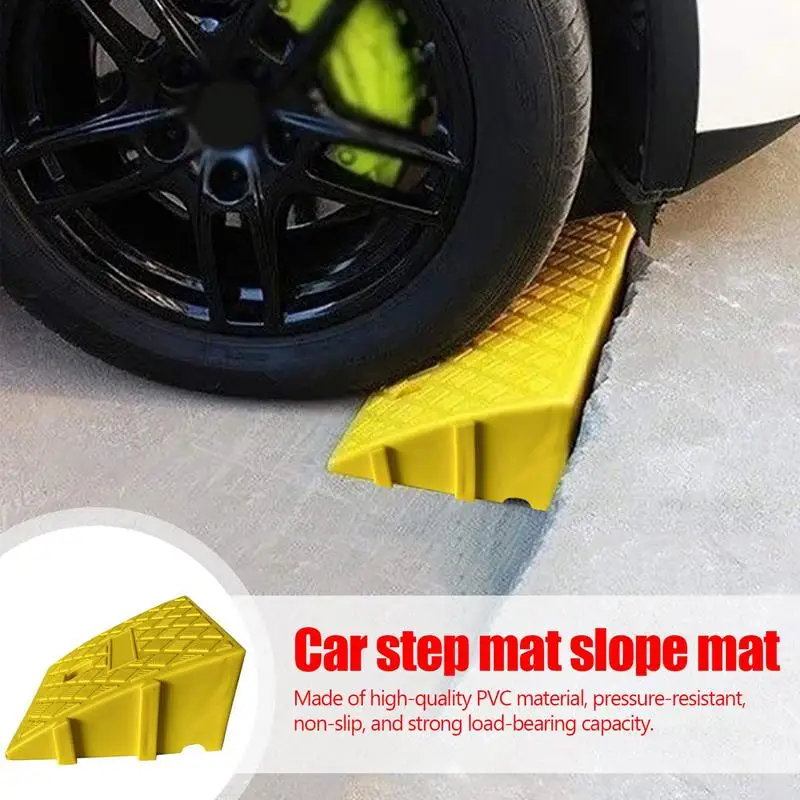 Anti-slip Car Vehicle Curbside Driveway Ramp Portable PVC Threshold Bridge Track Curb Ramp Gadgets For Loading Dock