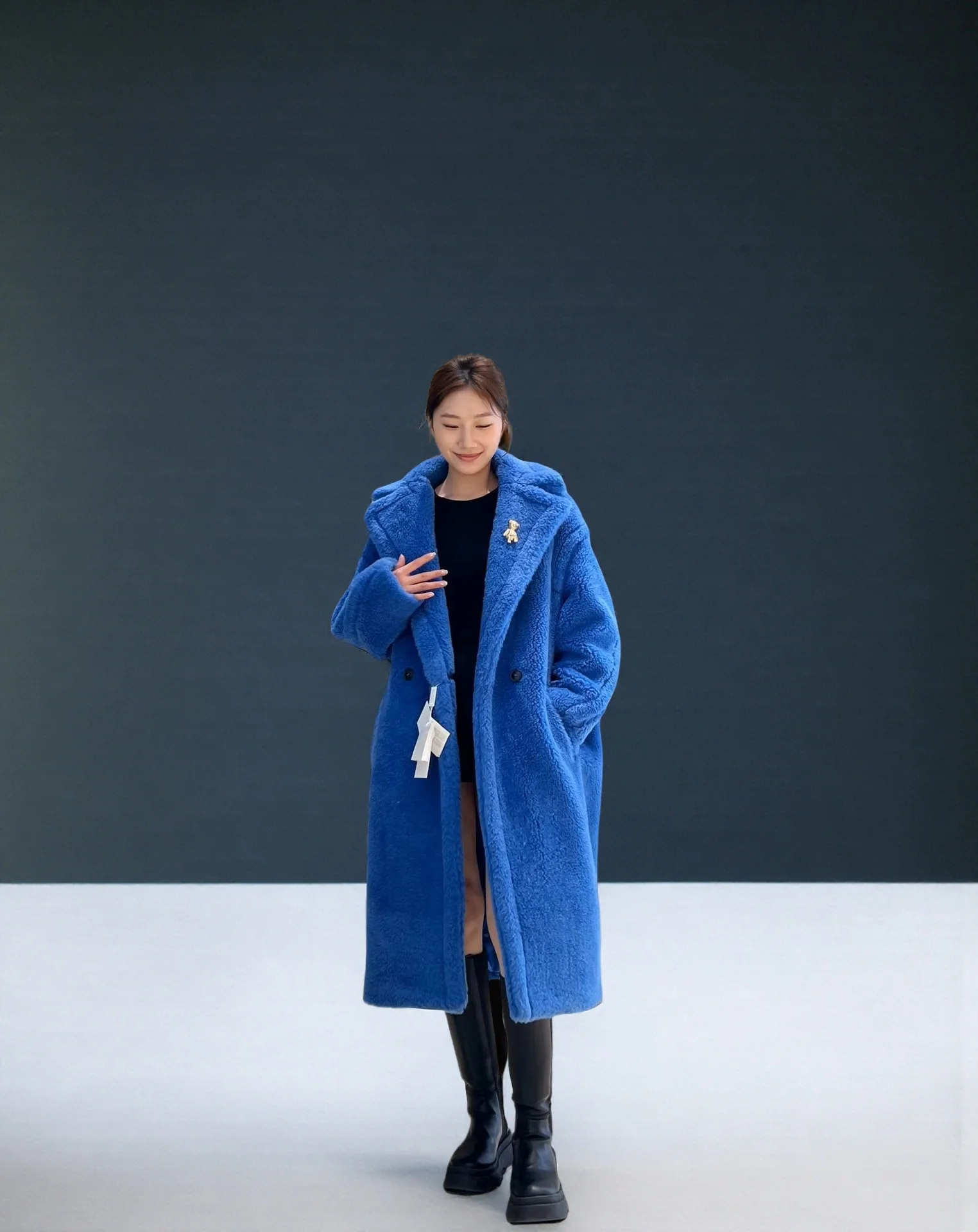 Max Teddy Coat 62% Alpaca 26% Wool 12% Silk Coat Winter Thicken Women's Coat