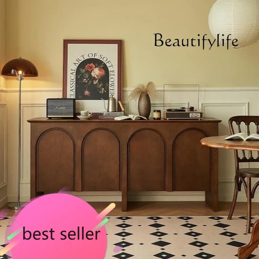 

Шкаф для хранения в спальне, американский ретро-гостиная, диван, край атмосферы, украшение, вертикальная настольная лампа, встроенная из ясеня