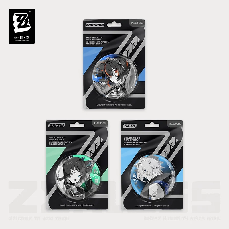 Sunsyea Zenless Zone Zero Official Merch miHoYo Original YH Series Badge Criminal Investigation Team Seth Zhu Yuan