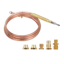 Universal Gas Thermocouple Valve Fireplace Replacement Temperature Controller Probe With 5 * nuts For Hot Water Boiler Ovens