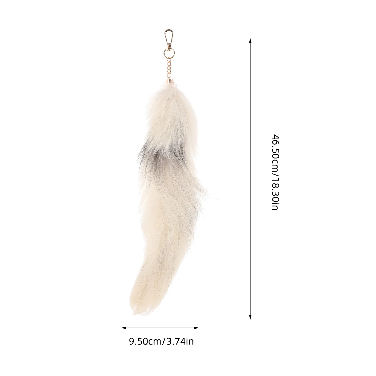 Chaveiro de cauda de animal, pingente de imitação de cauda longa e macia, decoração suspensa para chaves de bolsa, pingente de espelho de carro