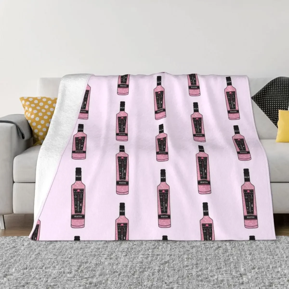 Pink Whitney Glitter Throw Blanket Vintage christmas decoration Blankets