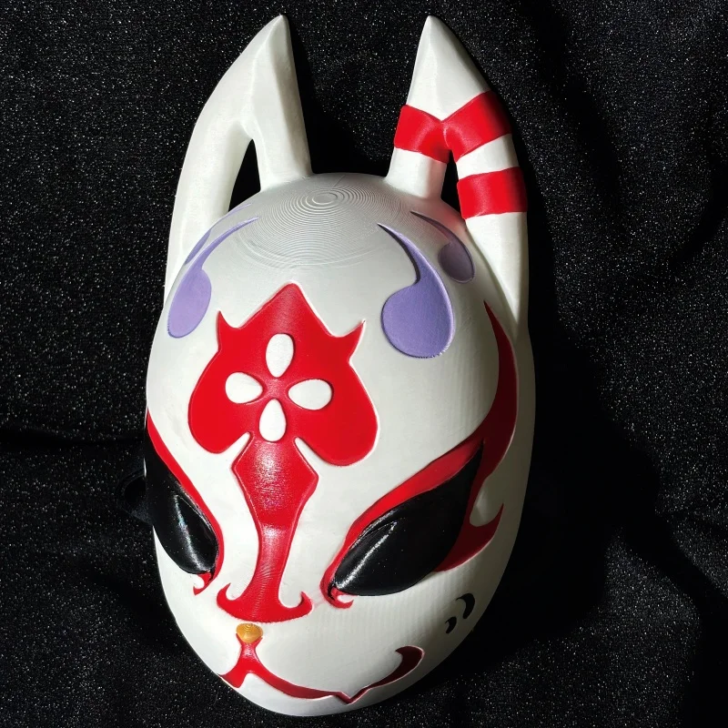 Blue Archive Fox Mask Cosplay Prop - Wakasa Fox Japanese Style Mask for Anime Convention Party