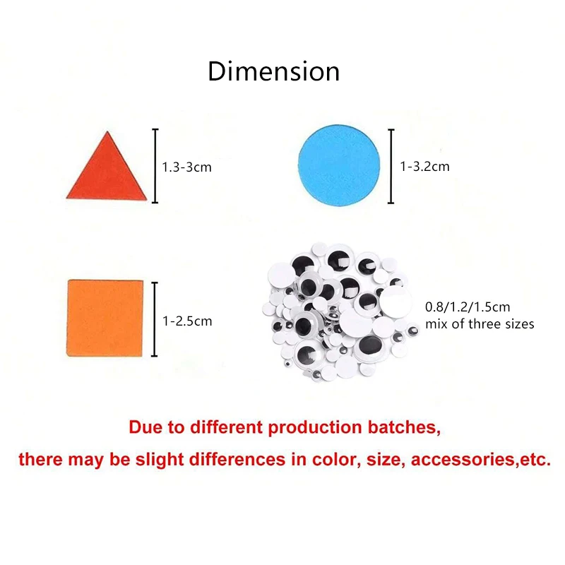 Parche de esponja hecho a mano para niños, forma de ojos blancos y negros, Color cognitivo, geometría, triángulo, círculo cuadrado, juguete artesanal TMZ