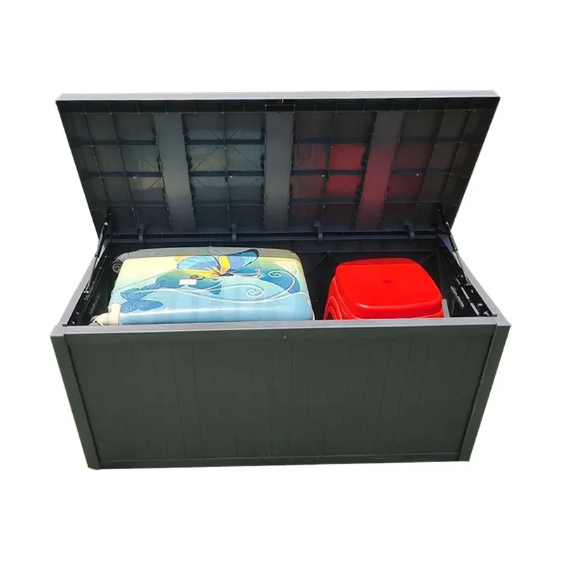 Large Waterproof Outdoor Storage Box for Garden Balcony Courtyard Sun Resistant Container for Sundries