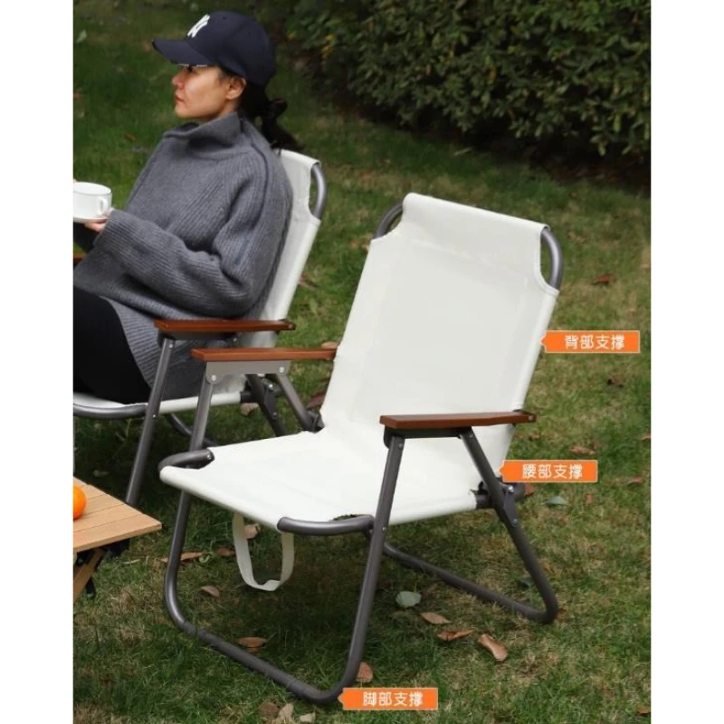 High End Thickened Outdoor Folding Chair, Camping,Hiking， Leisure, Portable and Convenient To Carry, Carbon Steel，Camping Chair