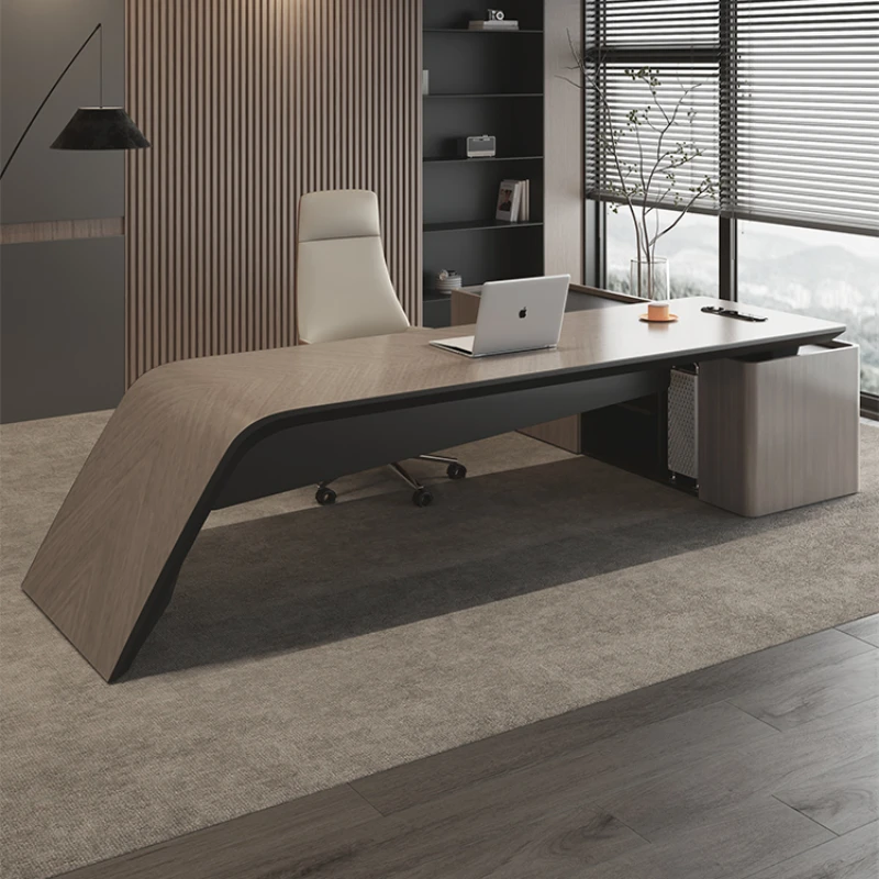 

Simple desk Modern president desk Office multi-functional high-end boss table and chair combination