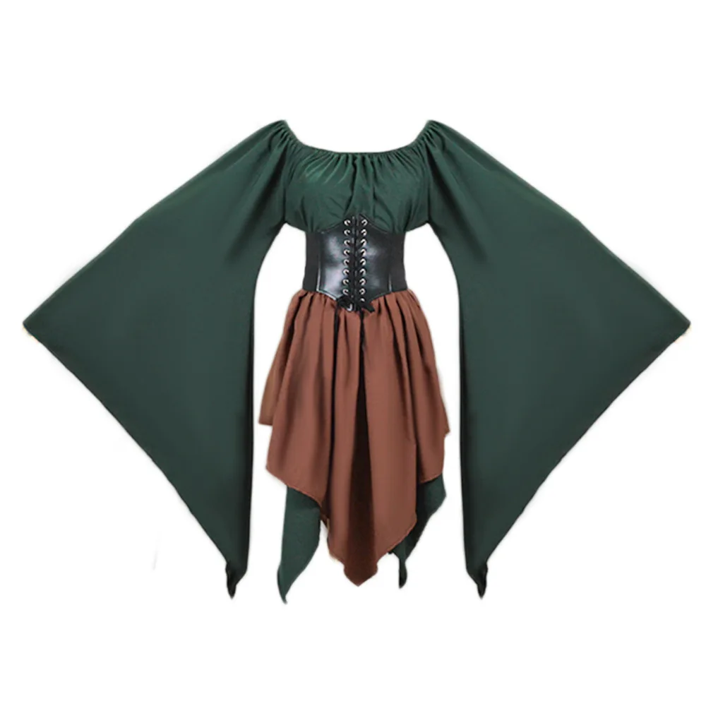 

Женский этнический сценический костюм Wi New Par Long Sve в стиле Ренессанс, средневековый костюм Dr, лето 2023, 7%-80% содержание Conent