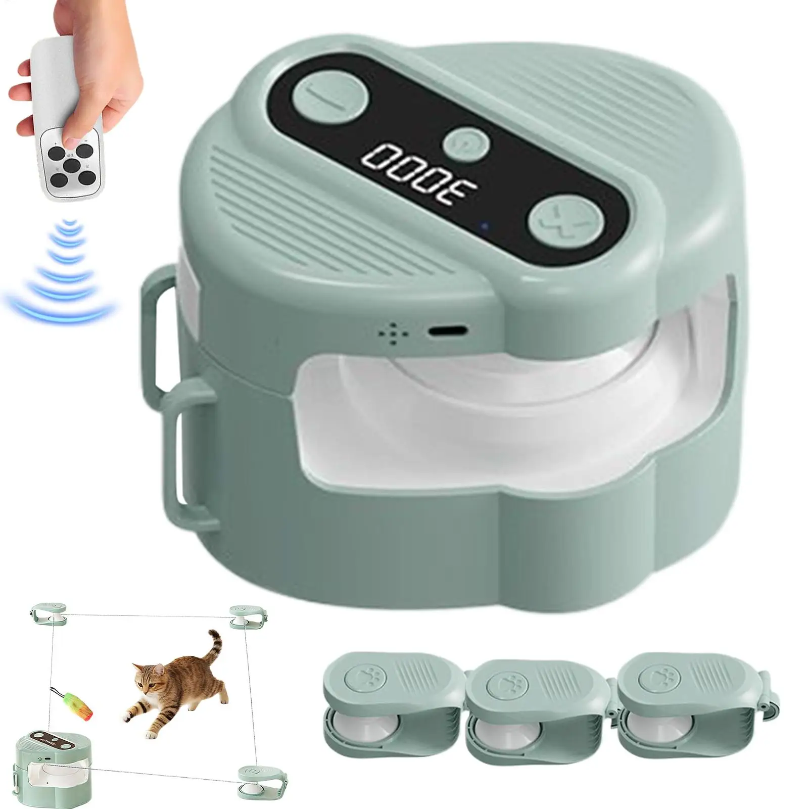 

Automatic Cat Treadmill With Remote Control Speed Adjustable Electric Interactive Cat Toy Moving Cat Thrilling chasing toys