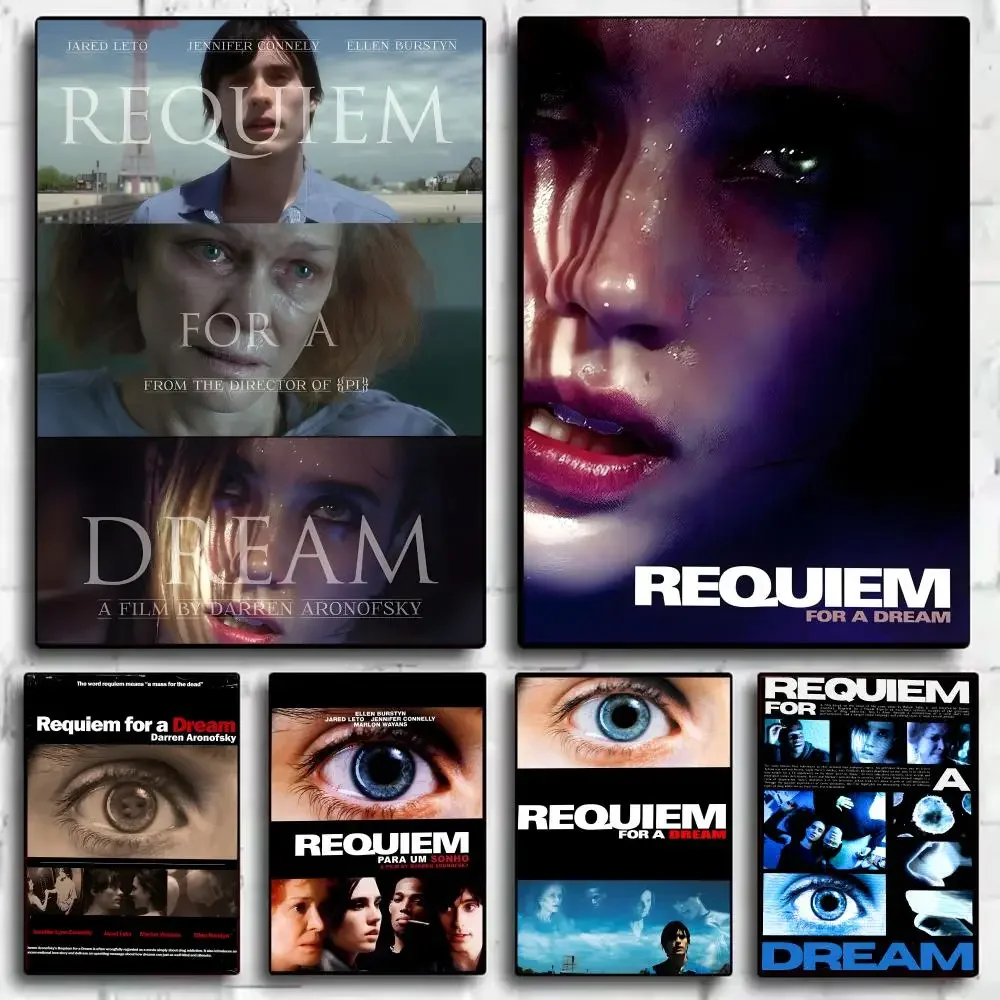 R-Requiem For A Dream Poster Stickers HD Waterproof Painting Wall Art For Bedroom Living Room Home Decor Decoration Gift
