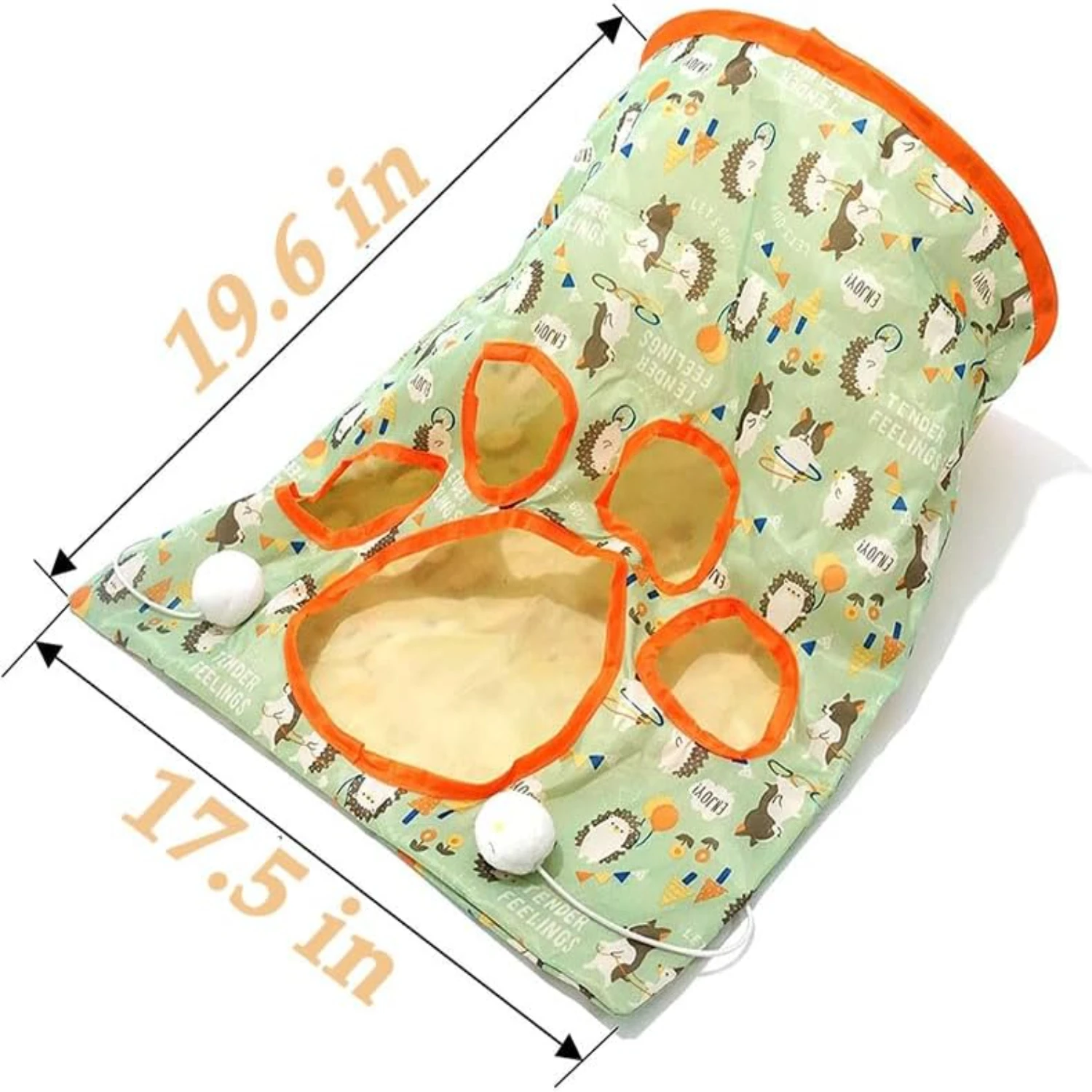 

Engaging and Exciting Collapsible Plush Cat Tunnel Bag - Interactive Self-Interactive Pet Drill Bag for Your Furry Friend - Guar