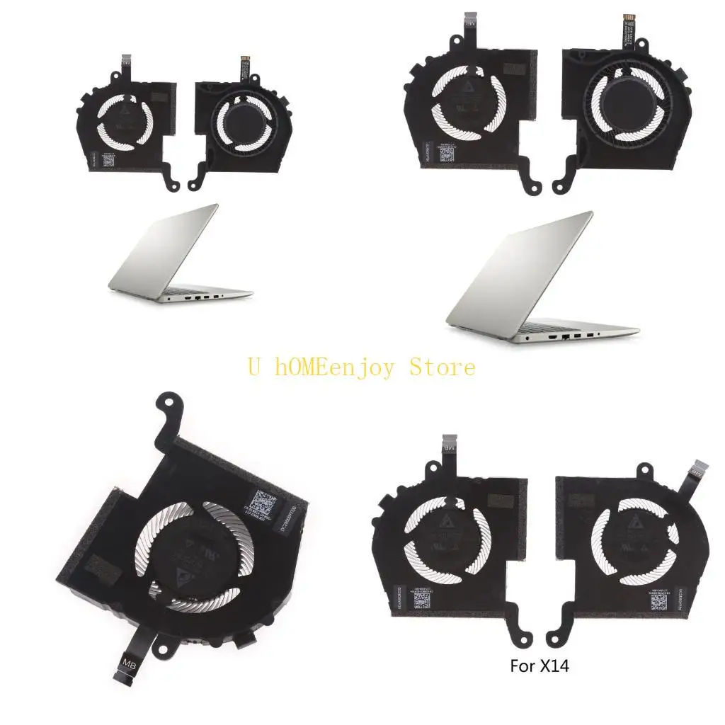 

B0KF Вентилятор CPU GPU Вентилятор охлаждения ноутбука DC5V 4-контактный радиатор для X14 0198CH