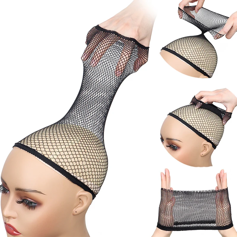 

Stretchable Elastic Hair Nets,Black Hairnet Mesh Wig Cap for Long Hair,Hair Net for Wig, Hair Cap for Wigs