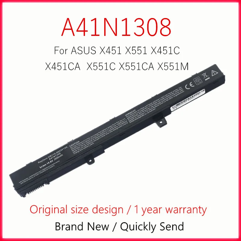 

A31N1319 Laptop Battery For ASUS A41N1308 X451 X551 X451C X451CA X551C X551CA X551M