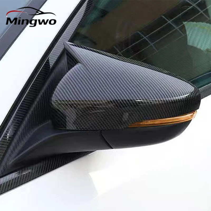 Cubierta protectora para espejo retrovisor Bull Horn, material ABS negro brillante para Ford Focus MK4 2019 2020 2021 2022 2023 2024