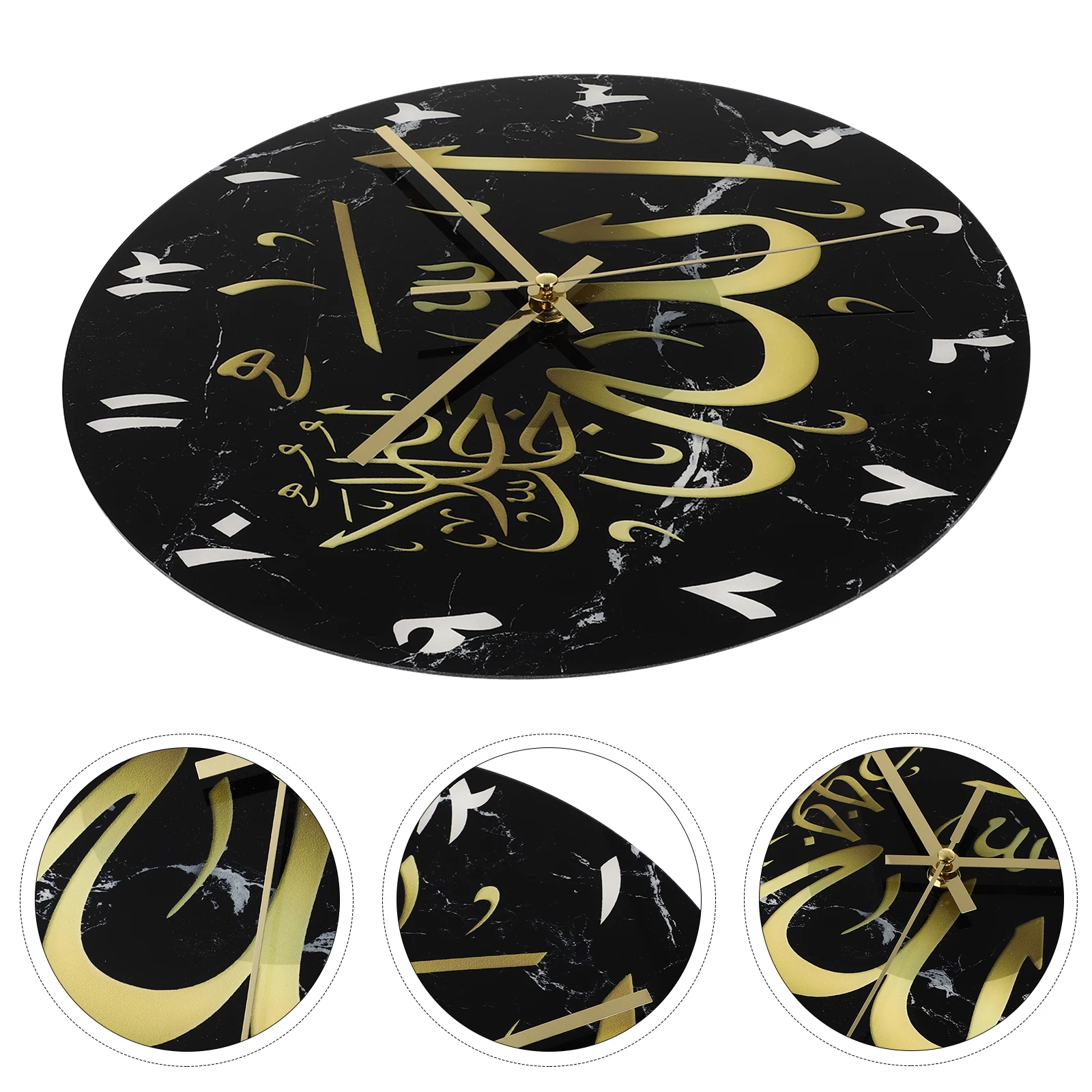 

Acrylic Wall Clock Mute Hanging Decoration 3D Decorate Decorative
