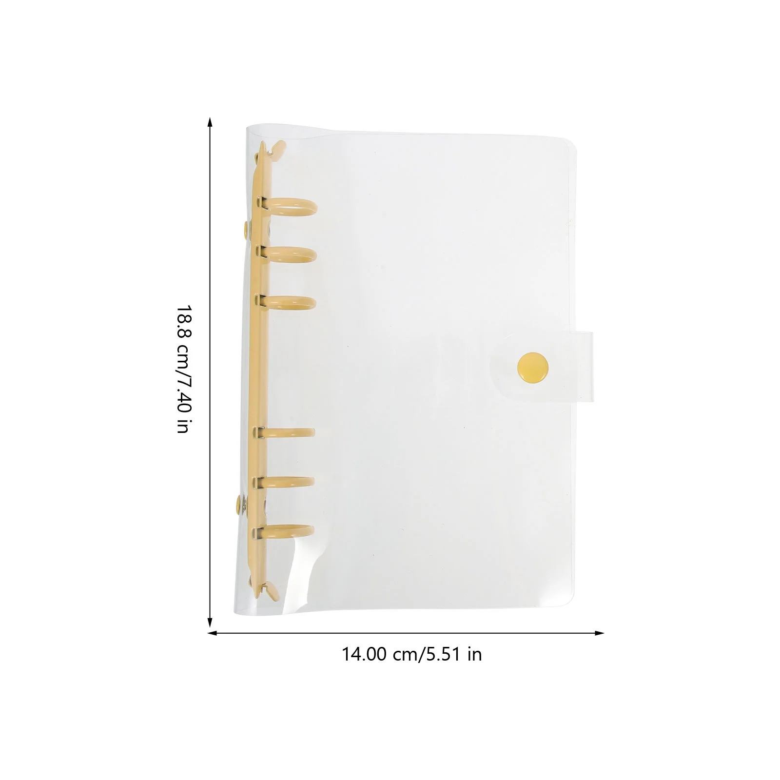 Carpeta protectora para cuaderno, Clips de oficina, planificador de 6 anillos rellenable, suministros de plástico, carpetas bonitas para estética escolar, 2 uds.