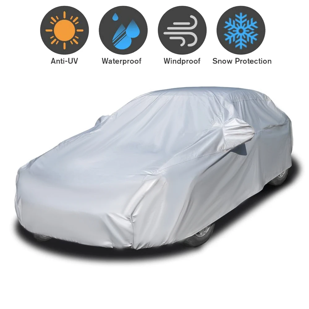 Full Car Covers Dustproof Waterproof Outdoor Sun Rain Snow UV Protection Cover for Sedan