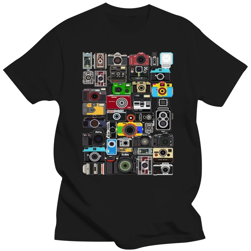 T Shirts Fashion  2020 Men Cameras T Shirt 100% Cotton Picture Shoot Nice T-Shirts