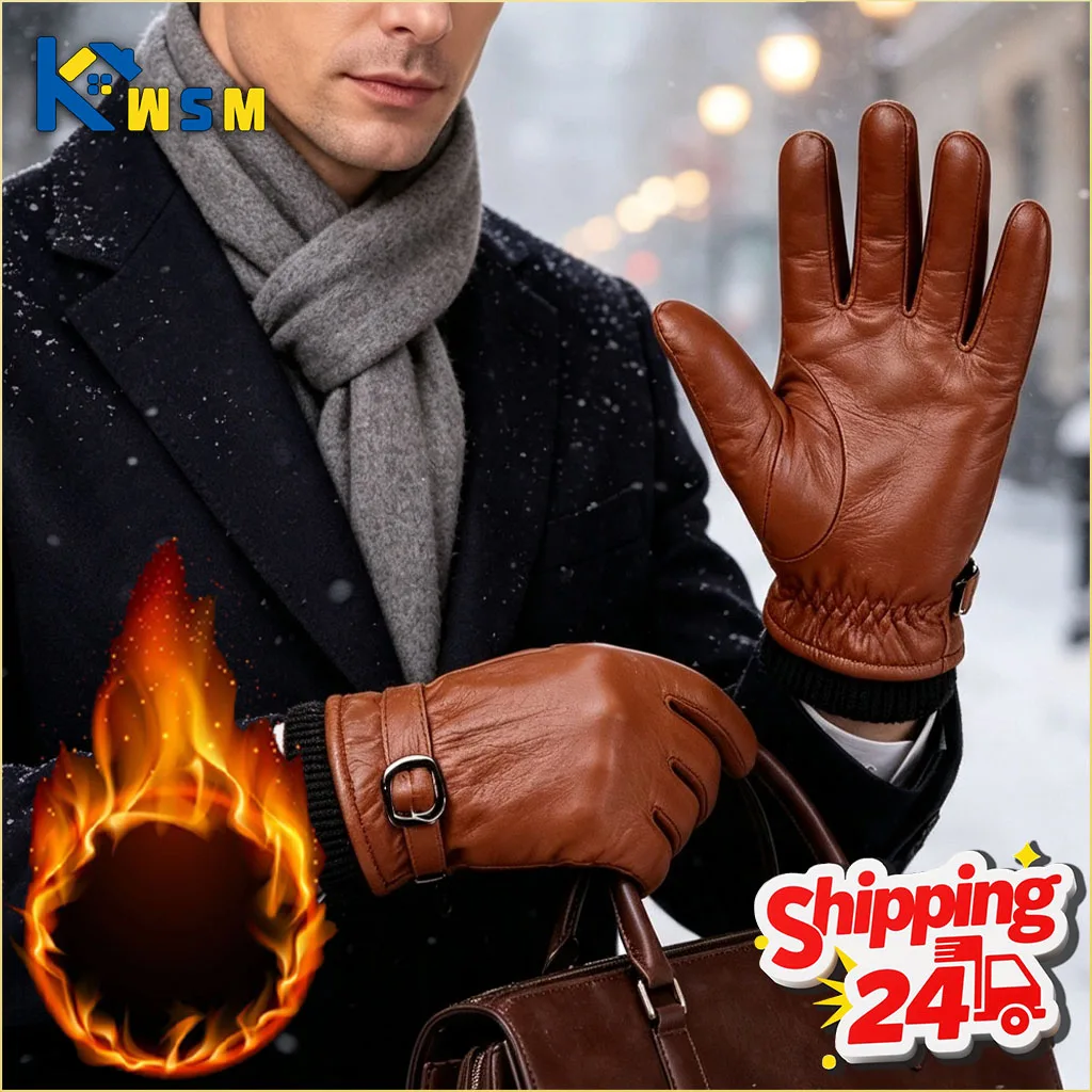 1-10PCS Winter Touch Screen Gloves Windproof Thermal Fleece Lined for Cycling Skiing Driving Outdoor Cold Weather Sports