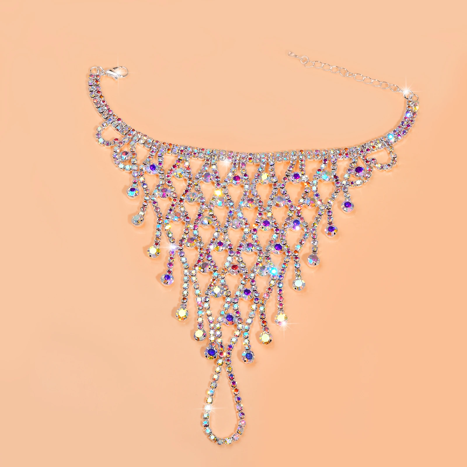 شخصية شرابة حجر الراين سوار ، أوروبا والولايات المتحدة ، الإبداعية مائة مع لامعة حتى الإصبع ، حزب زخرفة اليد