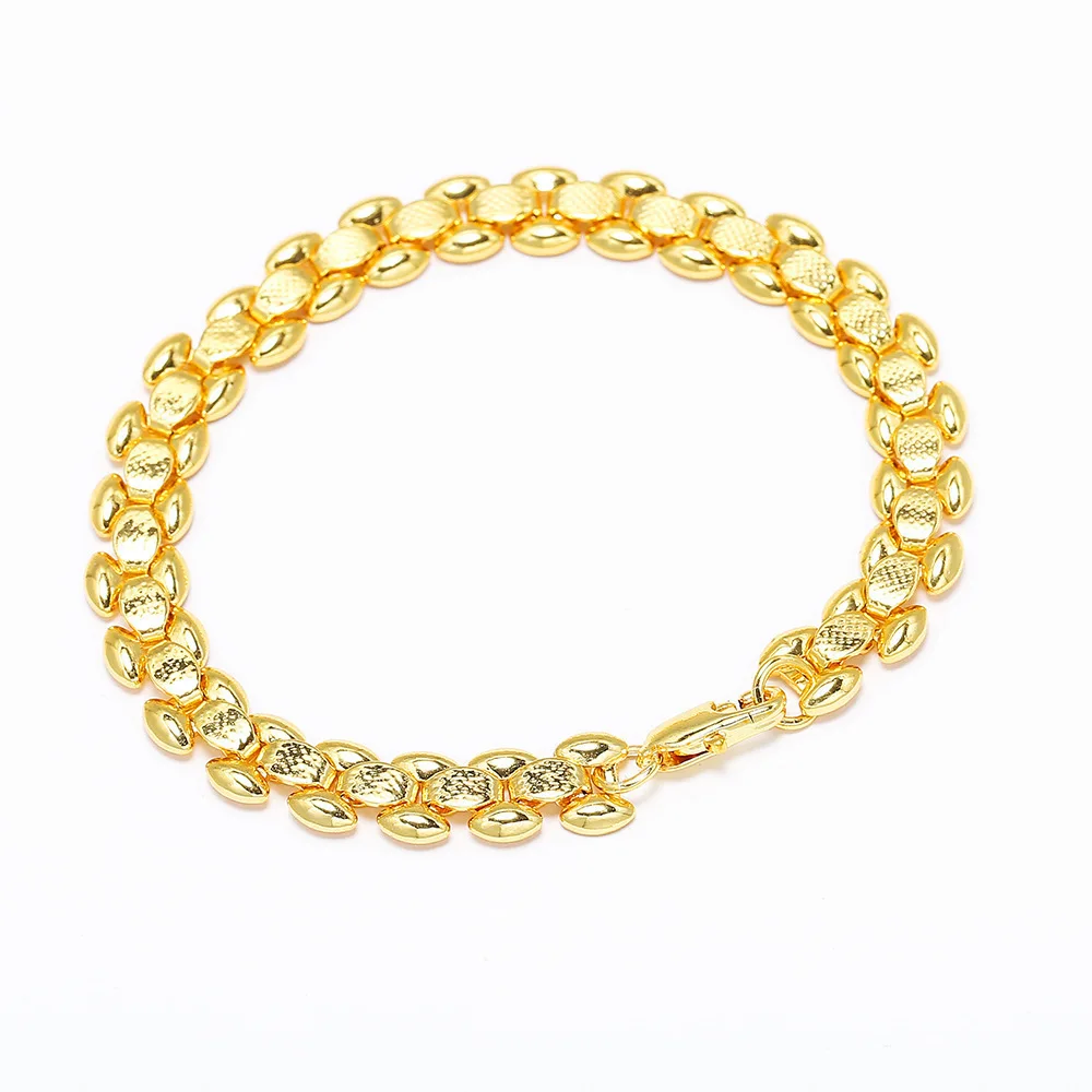 Fylia Jewelry   Luxury 24K 9999 Pure Gold real gold Men's classic style bracelet