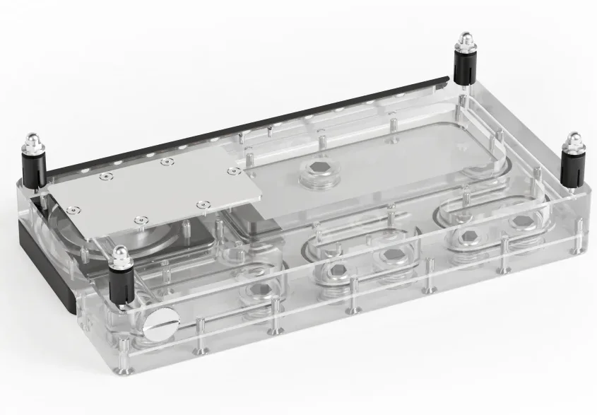 

Alphacool Core Distro Plate 240 Left D5/DDC V.2 With D5 Apex,Integrated Reservoir,G1/4",Acrylic Can Mounted On Radiator Or Panel