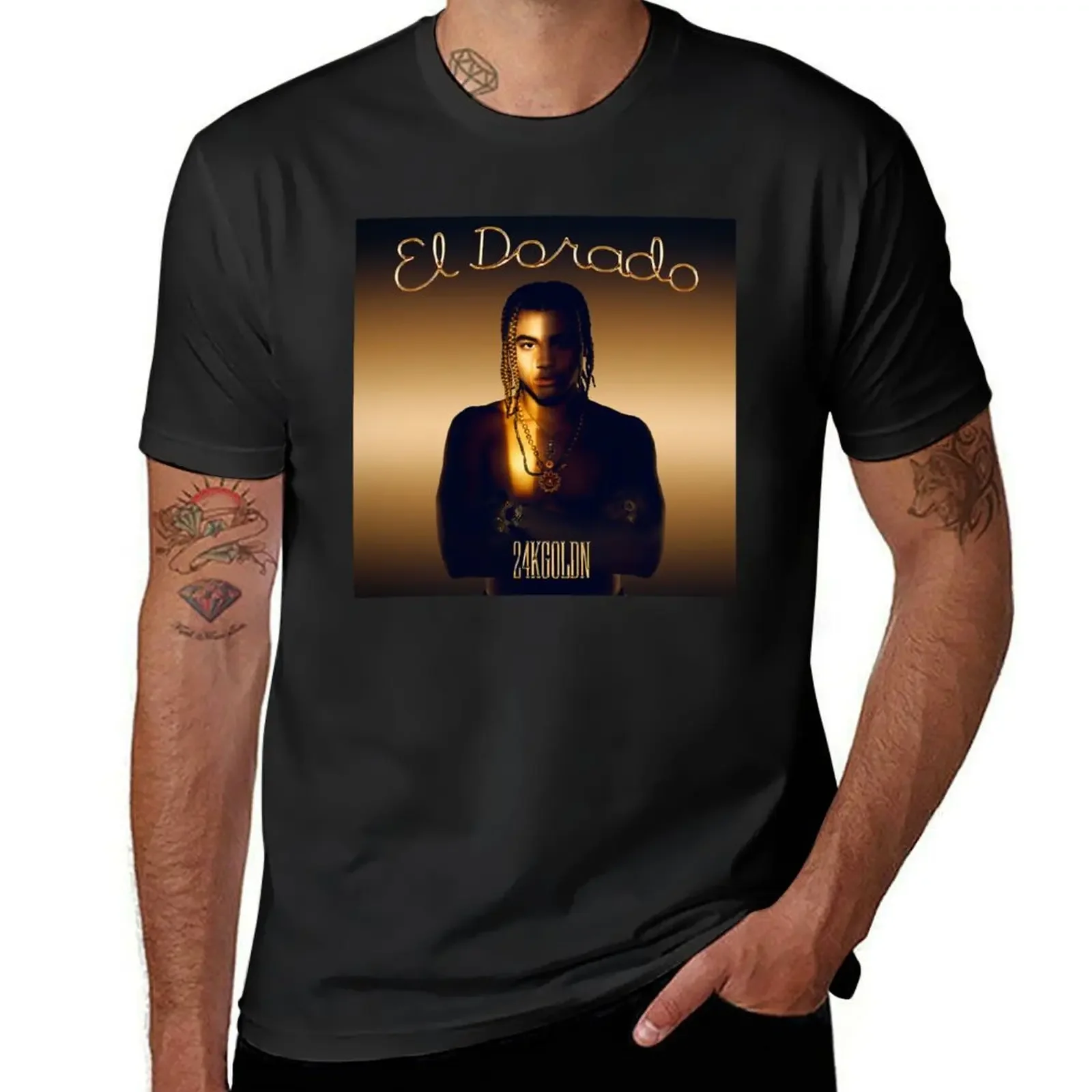 24KGoldn El Dorado T-Shirt street wear Aesthetic clothing funny t shirts for men