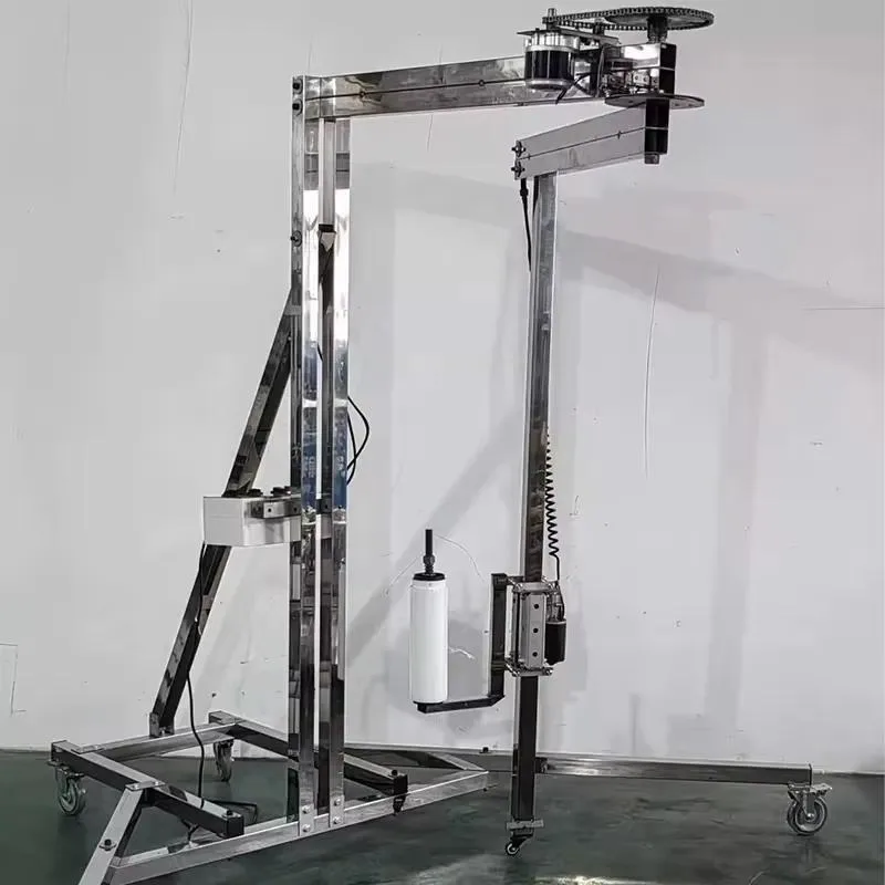 for Simple electric tray stretch packaging machine Automatic rotation Electric food and beverage textile packaging bag High