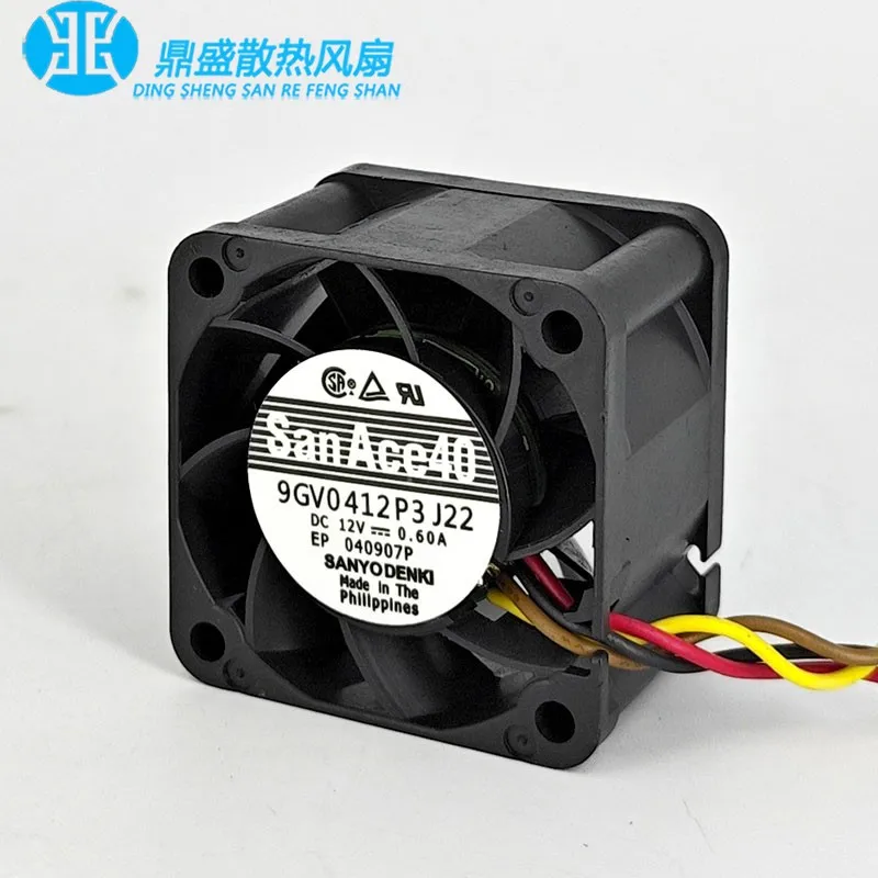 1pcs * 9GV0412P3J22 ORIGINAL NEW COOLING FAN 12V 0.60A 4028 40*40*28mm RADIATOR