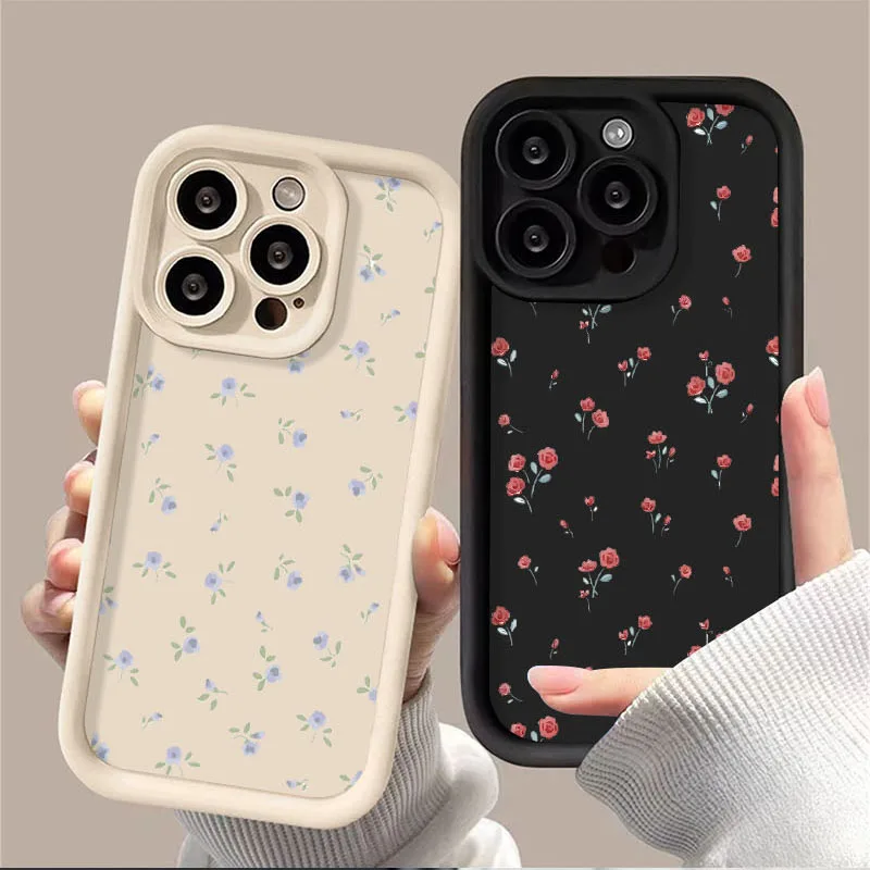 Purple red floral fragments ﻿Case for Xiaomi POCO X6 X5 X4 GT F3 F4 F5 M6 Pro X3 NFC Mi 13T 12T 11T 13 12 11 Lite 5G NE Cover