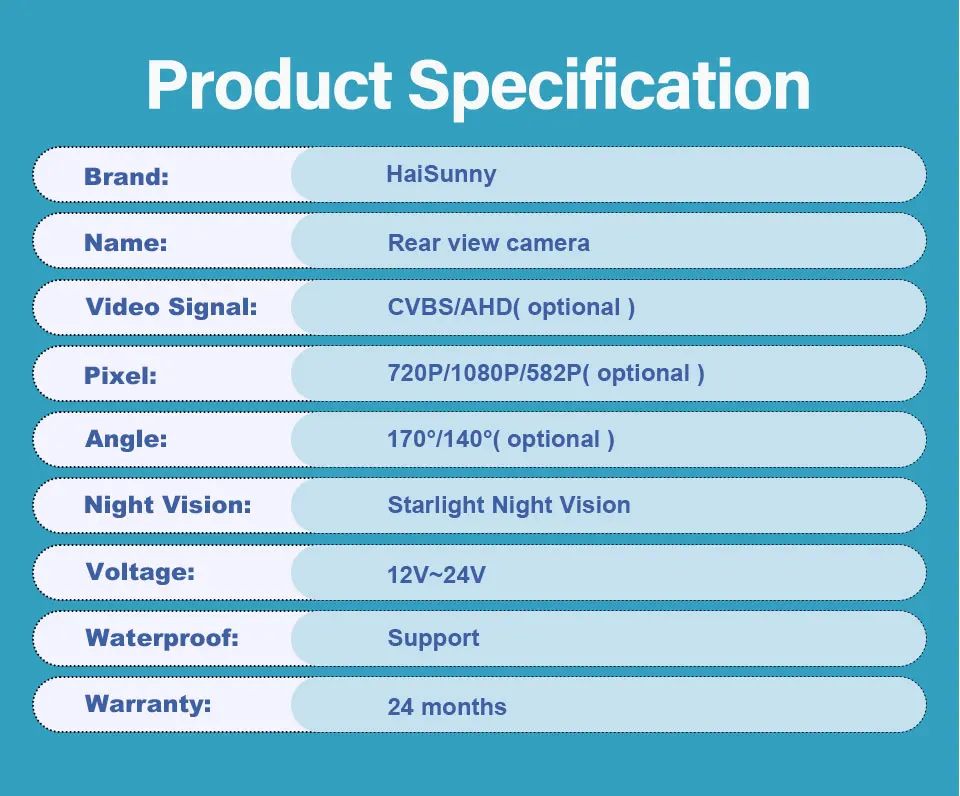 HaiSunny 170 ° 1080P HD AHD Zurück Rückansicht Kamera Für VW Transporter T5 T30 Caddy Passat B5 Touran Jetta GOLF PLUS Rückfahr auto – Detail 12