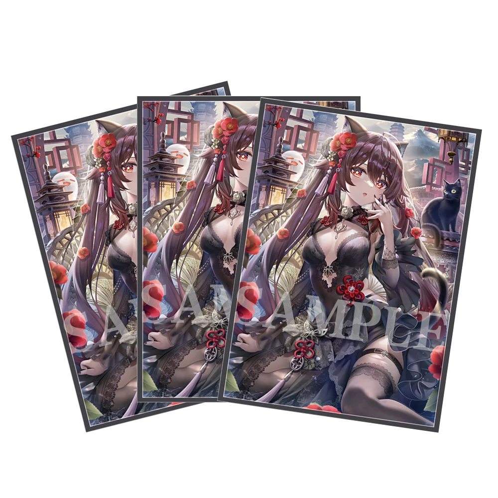 Anime Card Sleeves para Jogo de Tabuleiro, Trading Card Protector, Quantidade Limitada, MTG, PKM, PTCG, 60Pcs, 67x92mm