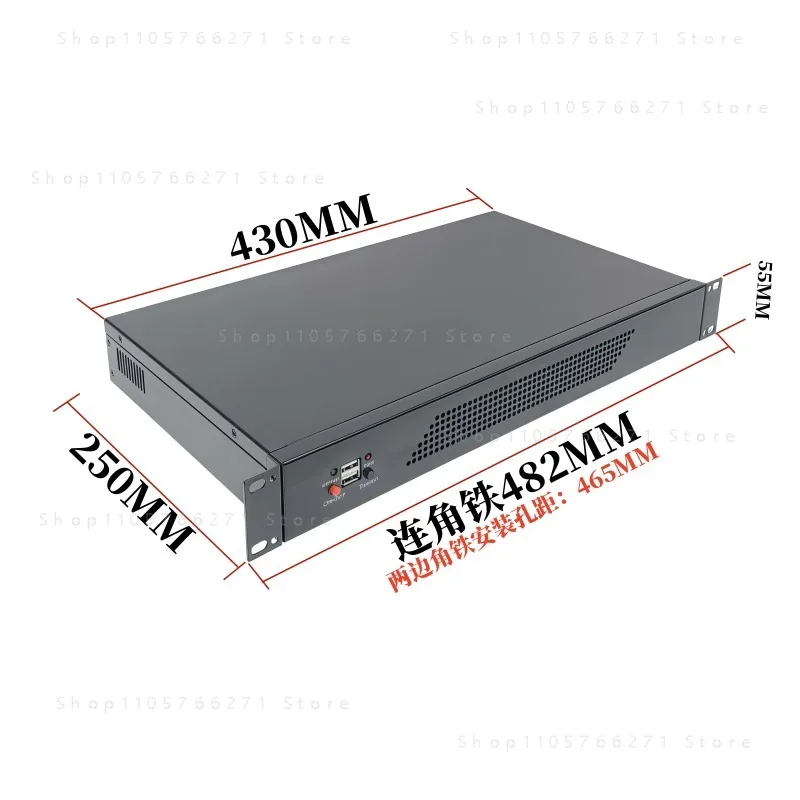 1.2U Short-Depth ITX Server Chassis - 250mm Compact Rack Case for/Network Gateway | 19