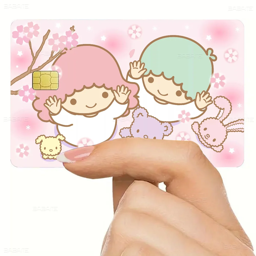 L-Little T-Twin s-stars Fashion Matte Gold Silver Black Matte Film Skin Sticker Tape for Bank Credit Debit Card