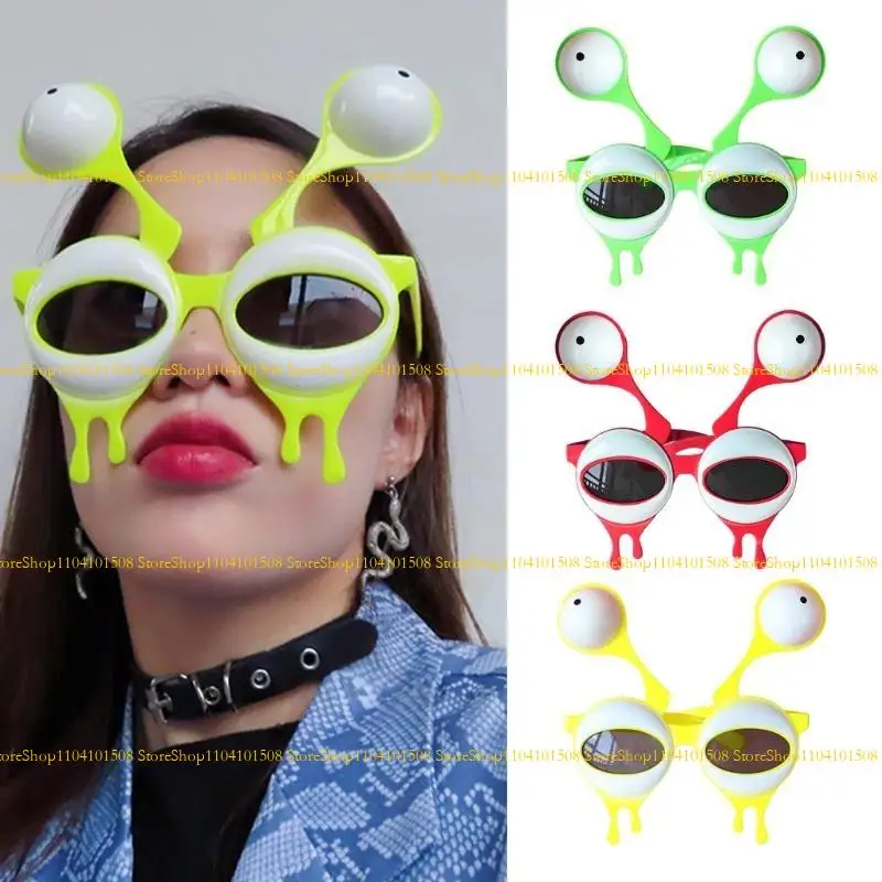 

15YC Photo Booth Props Glasses Funny Slug Slug Glasses for Photos Aliens Theme Sunglasses Props Signs Photobooth