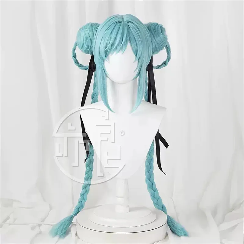 

Аниме проект Sekai красочный Vtuber Mikuuu Little Zombie косплей парик двойной хвост коса разноцветные синтетические волосы Halloweena