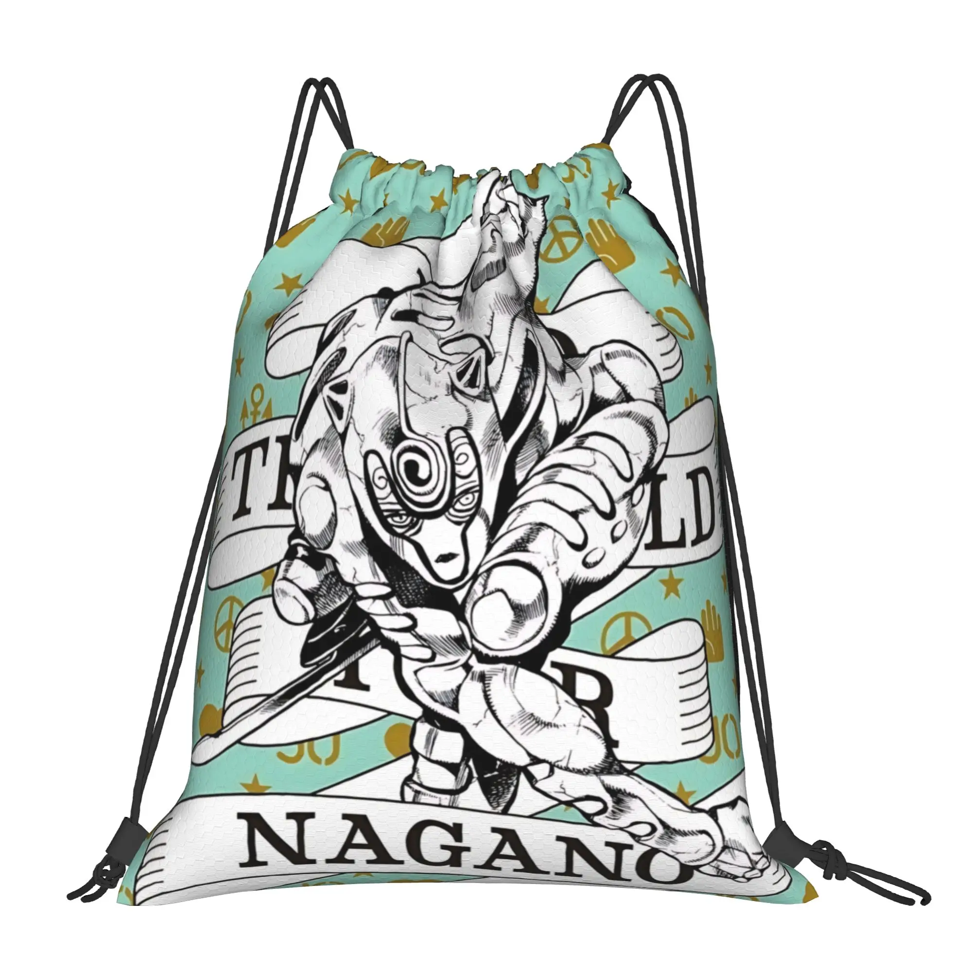 gym Pouch Jojo's Bizarre Adventure World  Drawstring Bags Men Women Storage Backpack Teenager Travel Bag Multi-function Pocket