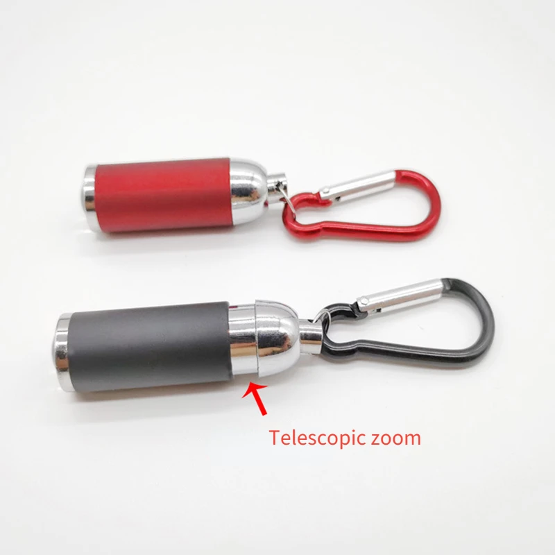 Mini LED Torches Light Portable Zoom Flashlight Waterproof Light Battery Power Keychain Lamp Fishing Outdoor Camping Flash Light