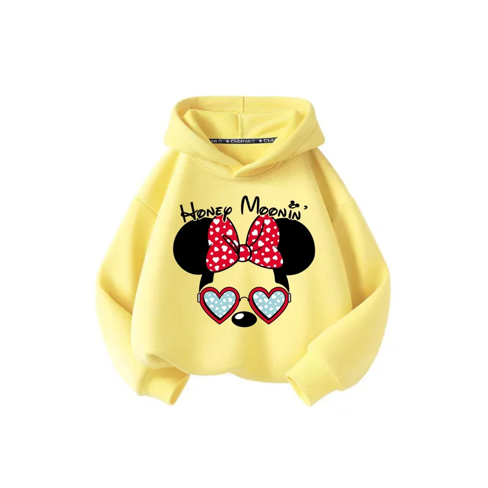 Disney Comics anime Mickey Minnie Mouse Hoodie Kids Girl Boys Sweatshirt Hoodie Cartoon kids Cute clothes Baby top jumper