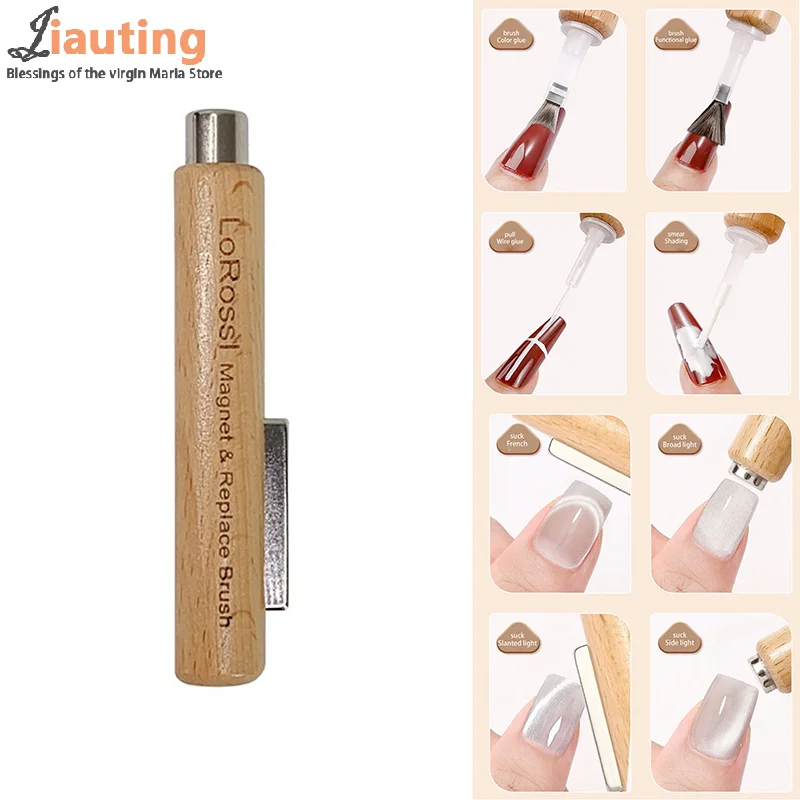 3 in 1 multifunzionale forte magnete per occhi di gatto UV/LED gel spazzola di ricambio bastone magnetico per unghie per manicure di design per nail art