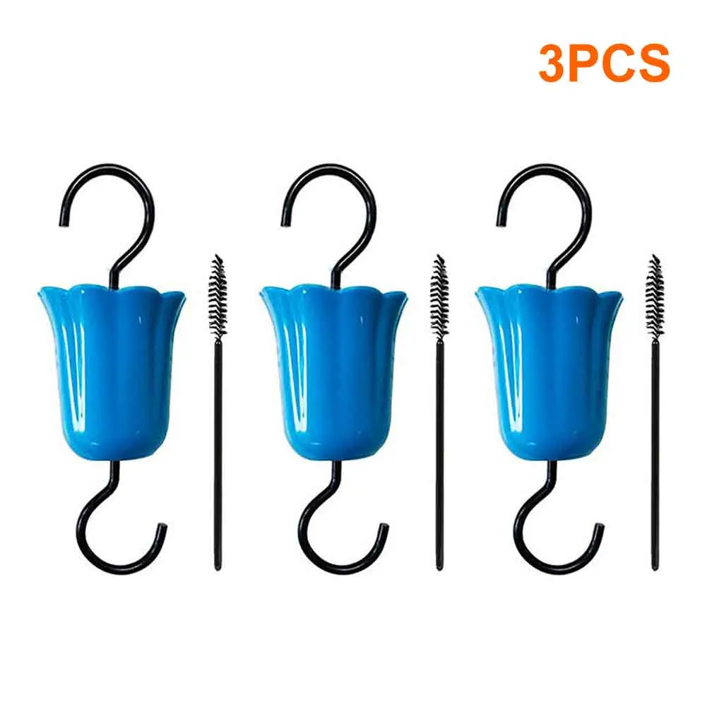 3pcs Anti Leakage Hummingbird Feeder Storage Rack Ant Moat Garden Plastic Trap Hooks Home With Brushes Portable Insect Hanging