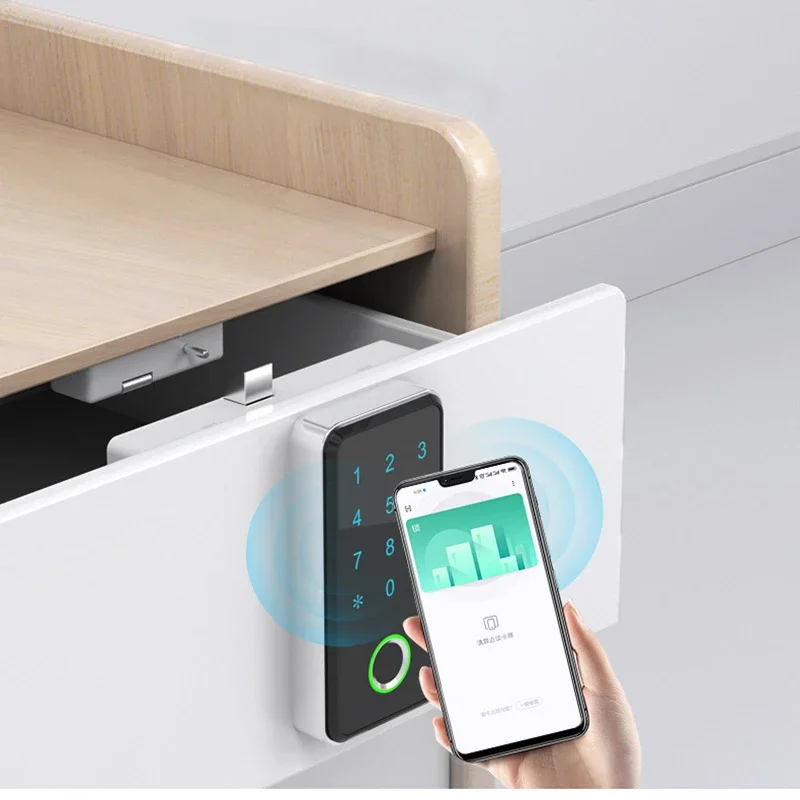 TTLock Bluetooth APP Password Drawer Lock Cabinet Lock GYM Bathroom Electronic Digital Locker Wooden Smart Fingerprint Lock