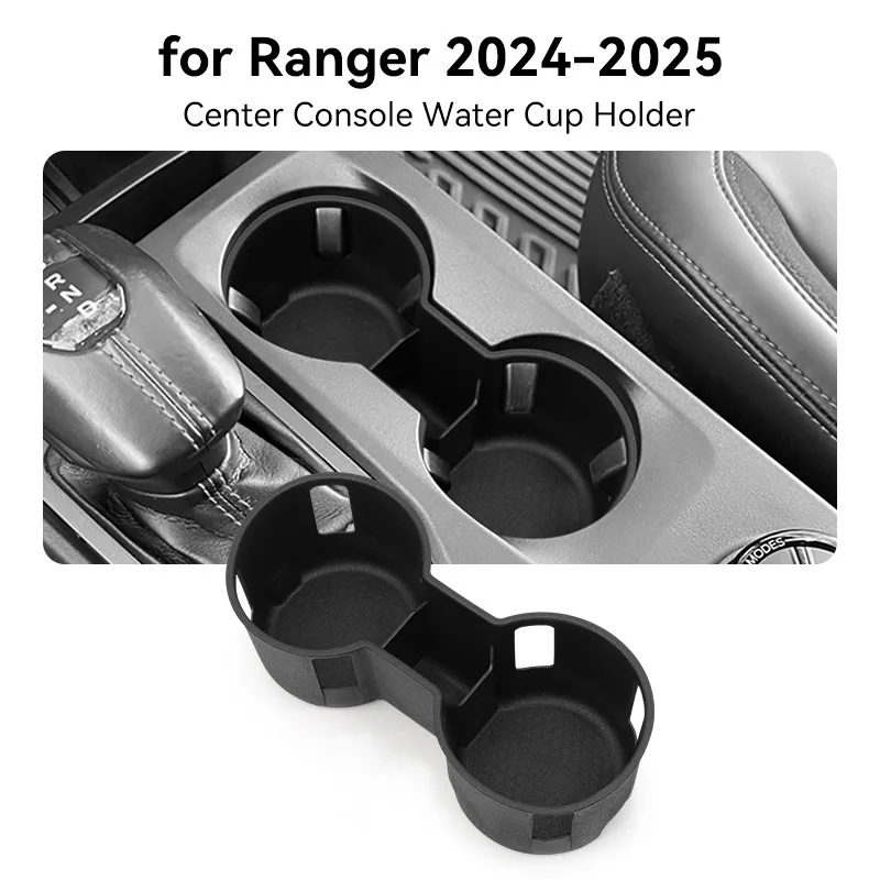 

For 24-25 Ford Ranger North American version center console water cup cover protection anti slip pad modification