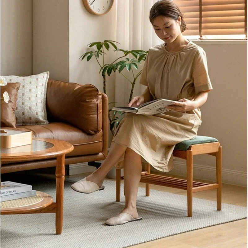 Nordic Beech Double Layer Shoe Stool Comfortable Soft Bag Shoe Cabinet Versatile Hallway Bench for Home Entryway New Arrivals