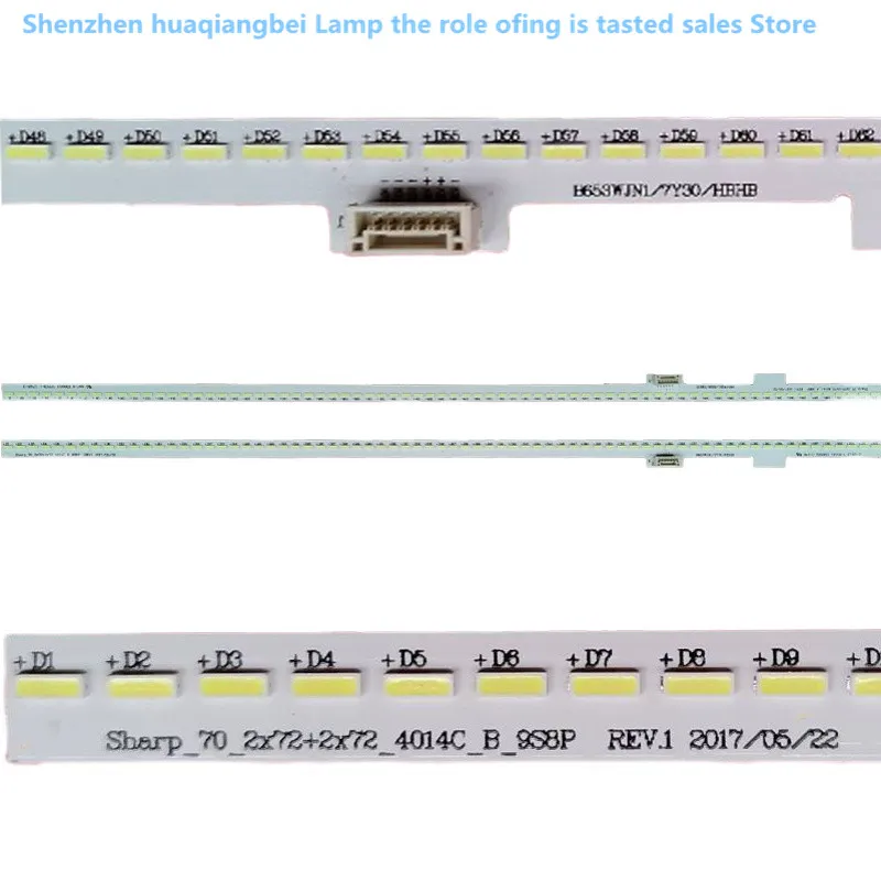 

LED backlight strip FOR Sharp LCD-70SU575A LCD-70MY6150A LCD-70SU678A LCD-70SU676A LCD-70SU675A 72LED 381MM 100%NEW