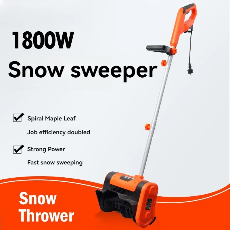 Snow Removal Machine Electric Snow Plow Hand-pushed Snow Blower Small Snow Clearing Equipment for Road Snow Shoveling