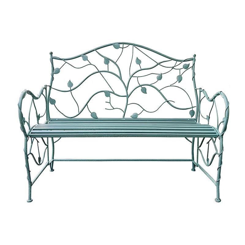 Wrought iron casual table and chair combination rectangular table courtyard open-air balcony garden single double backrest